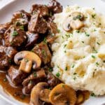 Beef Tenderloin Tips with Mushroom Gravy Recipe