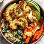 Roasted Veggie Glow Bowls with Tahini Dressing Recipe
