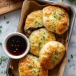 French Dip Biscuit Sandwiches with Caramelized Onions and Beef Consomme Recipe