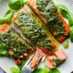 Easy Pesto Salmon (20 Minutes + 3-Ingredients!) Recipe