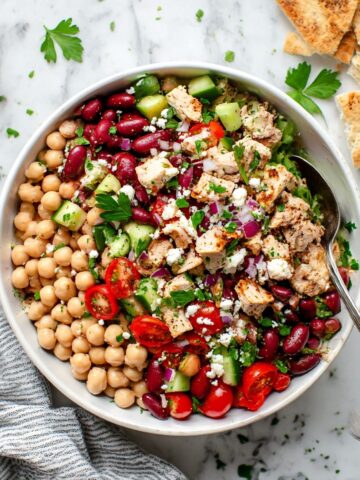 Dense Bean Salad with Chicken (Mediterranean-Inspired) Recipe
