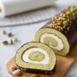 Poppy Seed Cake Roll with Chocolate Ganache and Pistachios Recipe