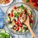 Orzo Salad with Greek Vegetables and Feta Recipe
