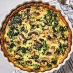 Spinach & Mushroom Quiche Recipe