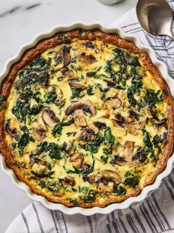 Spinach & Mushroom Quiche Recipe