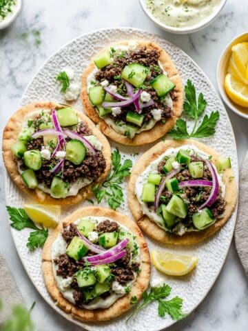 Ground Beef Pitas with Cucumber and Feta Recipe