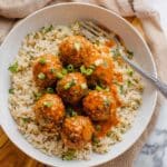 Honey Sriracha Glazed Turkey Meatballs Recipe