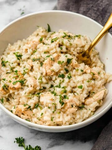 Creamy Chicken and Parmesan Rice Skillet Recipe