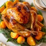 Juicy Champagne-Infused Thanksgiving Turkey with Orange and Aromatics Recipe
