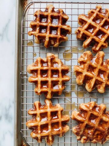 Glazed Apple Fritter Waffles Recipe