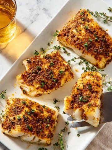 Baked Mahi-Mahi with Garlic-Herb Butter and Lemon Recipe