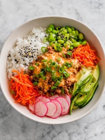 Ground Turkey Rice Bowls with Bang Bang Sauce Recipe