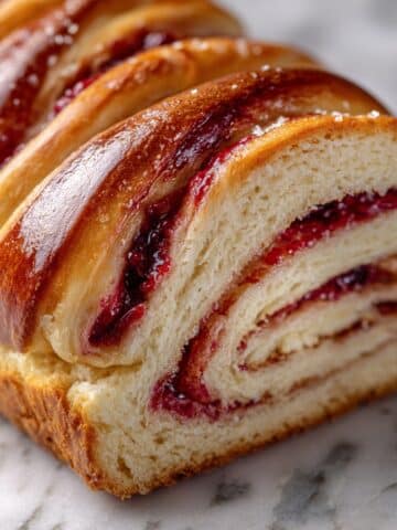 Raspberry Swirl Brioche Loaf Recipe