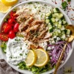 Greek Chicken Bowls with Tzatziki and Fresh Veggies Recipe
