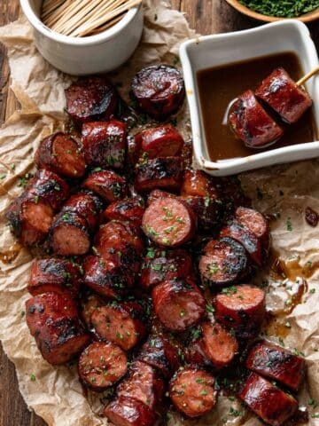 Maple BBQ Hasselback Kielbasa Bites Recipe