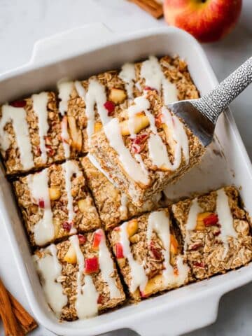 Apple Cinnamon Baked Oatmeal with Maple Glaze Recipe