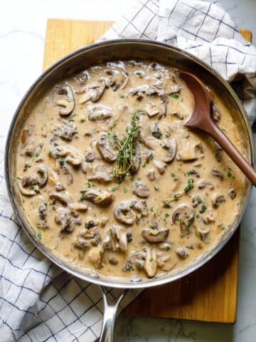 Creamy Chicken Liver with Mushrooms and Thyme Recipe
