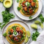 Shrimp Tostadas with Avocado Lime Mash Recipe