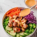 Air Fryer Bang Bang Salmon Bowls Recipe