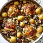 Creamy Mushroom Chicken with Garlic Potatoes Recipe