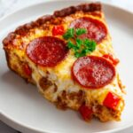 Crustless Turkey Pizza with Cheddar and Mozzarella Recipe