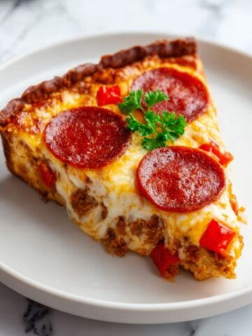 Crustless Turkey Pizza with Cheddar and Mozzarella Recipe