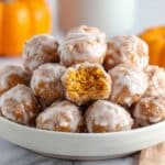 Baked Pumpkin Fritter Bites with Sweet Glaze Recipe