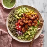 Avocado Shrimp Quinoa Bowl with Cilantro Vinaigrette Recipe