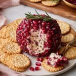 Easy Pomegranate White Cheddar Cheeseball Recipe