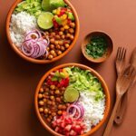 Crispy Roasted Chickpeas Bowl with Rice and Fresh Veggies Recipe