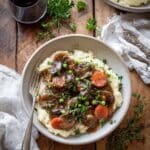 Vegan Mushroom Stew Over Mashed Potatoes Recipe
