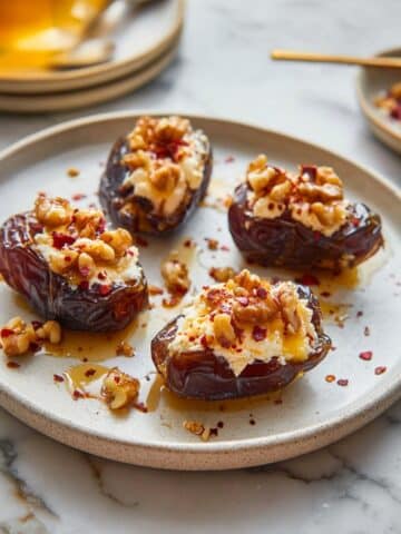 Stuffed Dates with Goat Cheese, Walnuts, and Honey Recipe