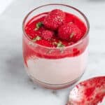 Raspberry Panna Cotta with Strawberry Compote Topping Recipe