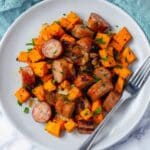 Sheet Pan Sausage and Sweet Potatoes Recipe