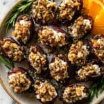 Roasted Goat Cheese Stuffed Dates with Rosemary-Walnut Topping and Hot Honey Recipe