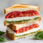 Mozzarella Sandwich with Homemade Basil Pesto Recipe