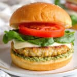 Caprese Pesto Chicken Burgers Recipe