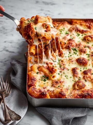 Baked Rigatoni with Italian Sausage, Beef, and Mozzarella Recipe