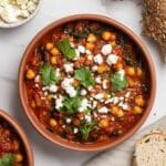 30 Minute Moroccan Stewed Chickpeas with Tomatoes Recipe