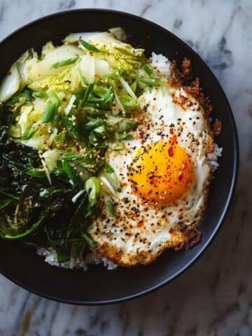 Crispy Rice Bowl with Fried Egg and Avocado Recipe