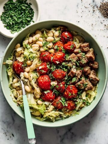 Sausage, Cabbage and White Bean Skillet Recipe