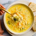 Chicken Broccoli Cheddar Soup Recipe