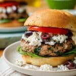 Greek Lamb Burgers with Tzatziki and Fresh Vegetables Recipe