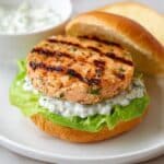 Salmon Burger with Dill and Lemon Recipe
