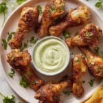 Crispy Butterflied Chicken Drumsticks with Herby Yogurt Sauce Recipe