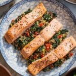 Stuffed Salmon with Spinach, Capers, and Greek Yogurt Recipe