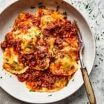 Baked Ravioli with Italian Sausage and Cream Recipe