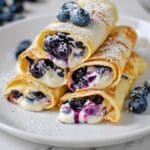 Crispy Keto Blueberry Cream Cheese Roll-Ups Recipe