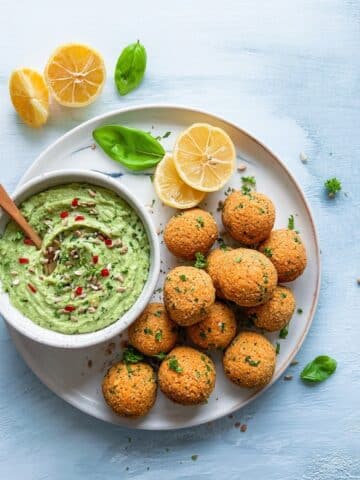 Baked Salmon Meatballs with Creamy Avocado Dip Recipe