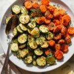 Roasted Carrots & Zucchini with Parmesan and Lemon Recipe